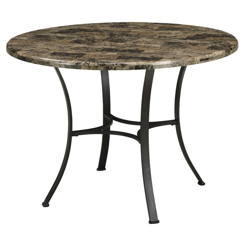 Faux Marble Top Dining Table Black - Dorel Living
