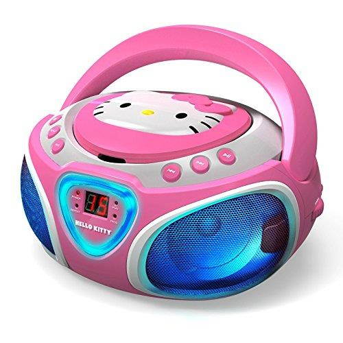 HELLO KITTY KT2025 CD Boom Box with AM/FM Radio & LED Light Show