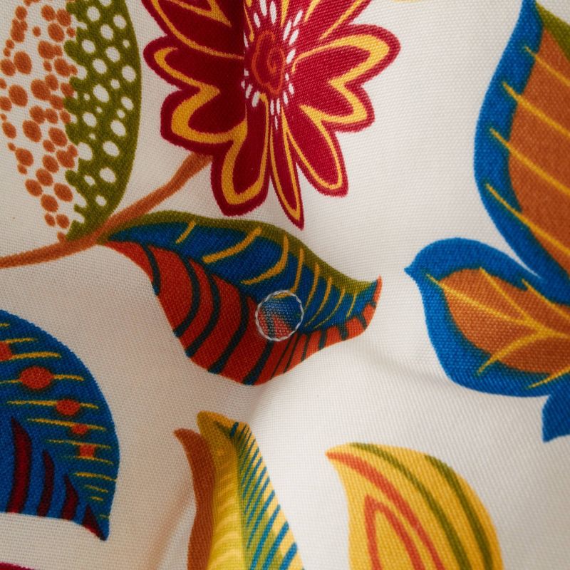 Set of Two 18" Esprit Floral Outdoor Bistro Chair Cushions - Kensington Garden