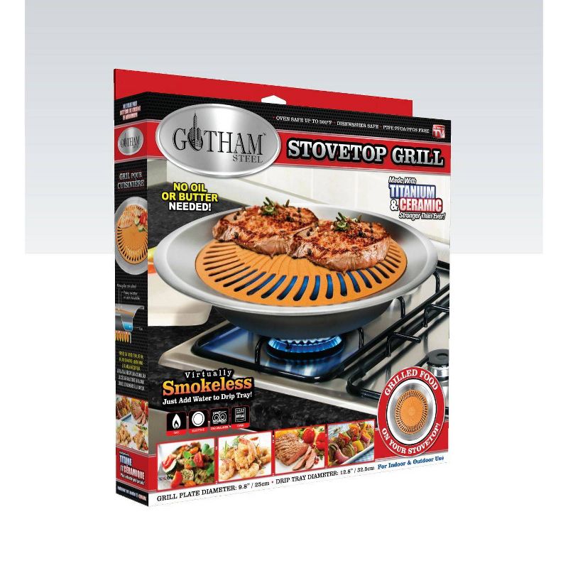 Gotham Steel Ti-cerama Round Stove Top Grill