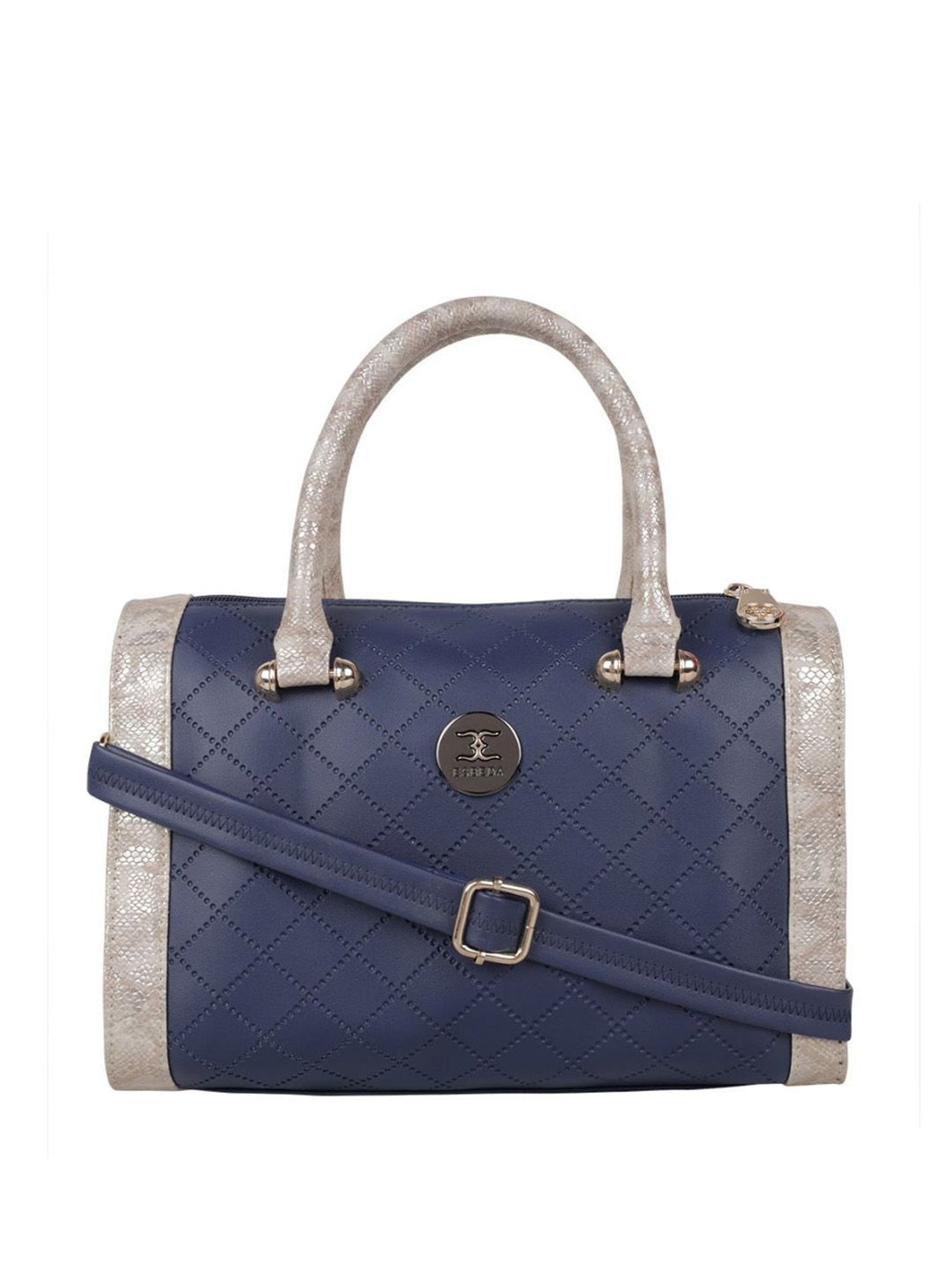 Esbeda Blue PU Solid Handbag