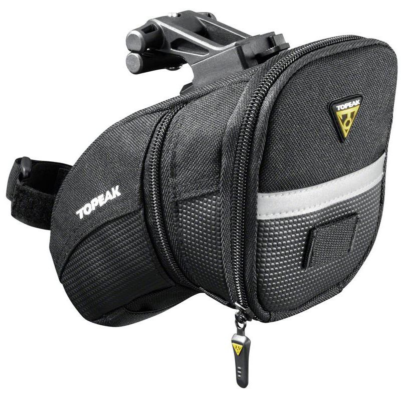 Topeak Aero Wedge Seat Bag: QuickClick, Medium, Black