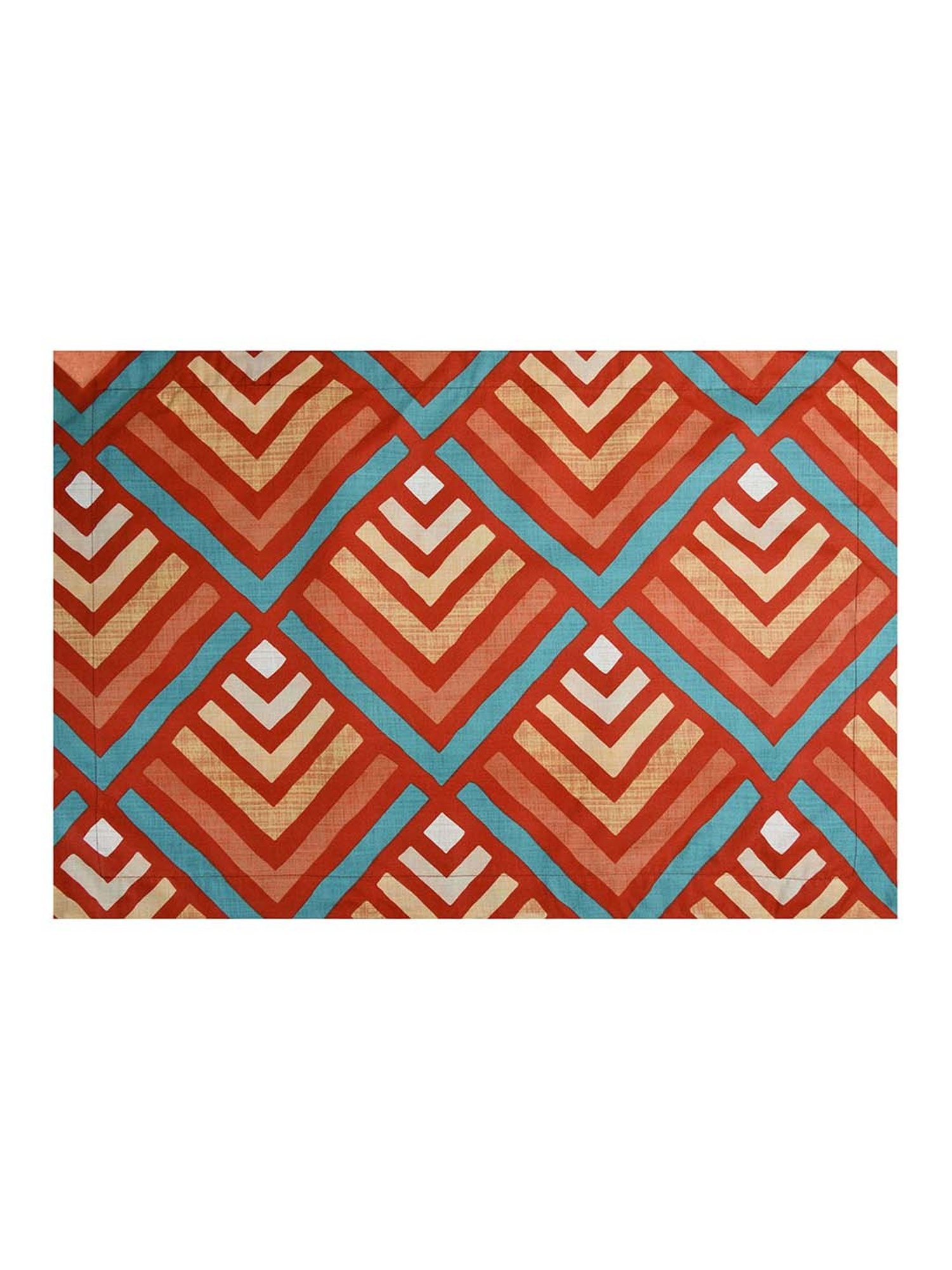 @Home Arias Red 165 TC Cotton King Bedsheet with 2 Pillow Covers