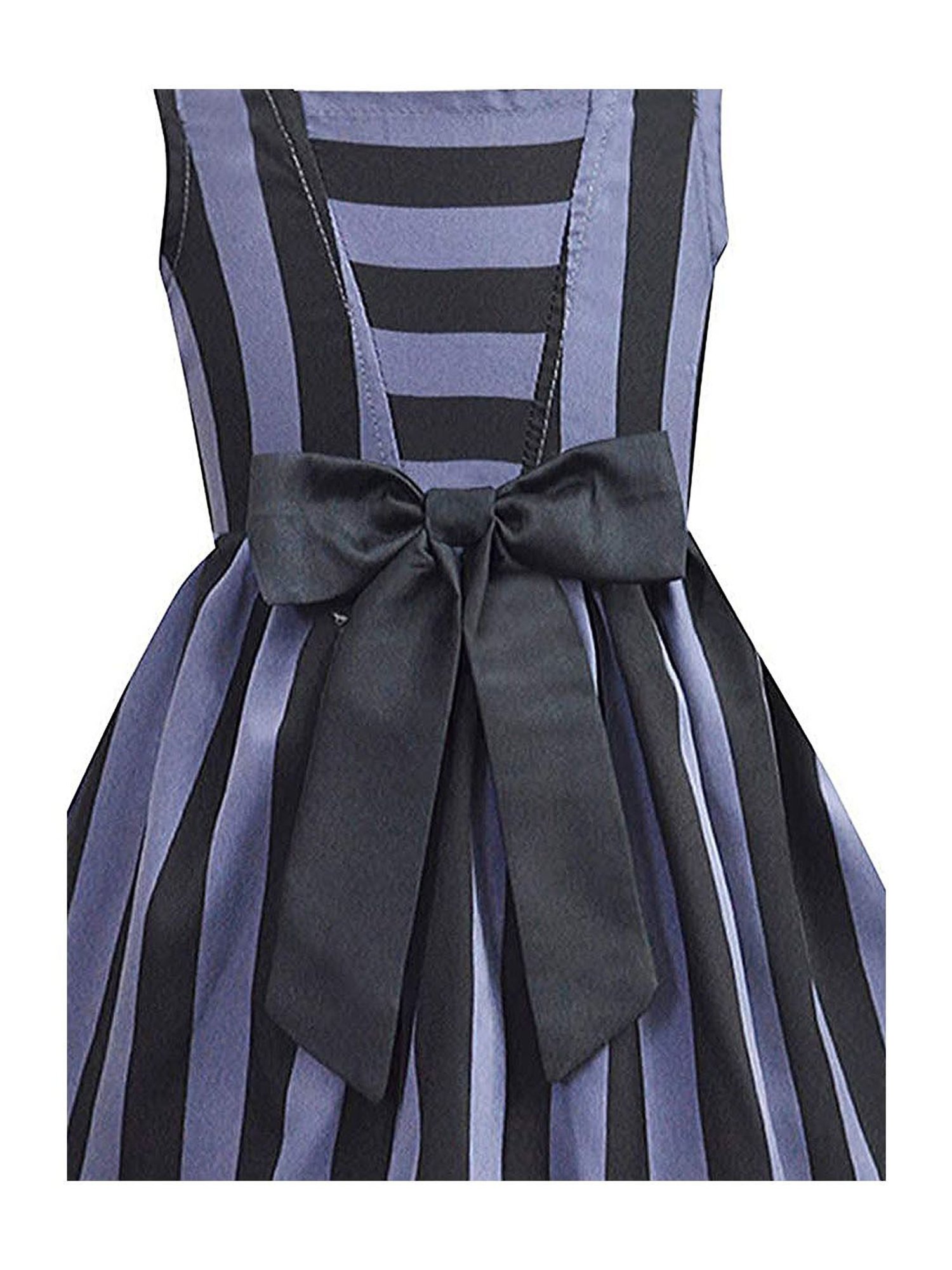 A.T.U.N. Girls Charcoal Grey & Black Striped Dress
