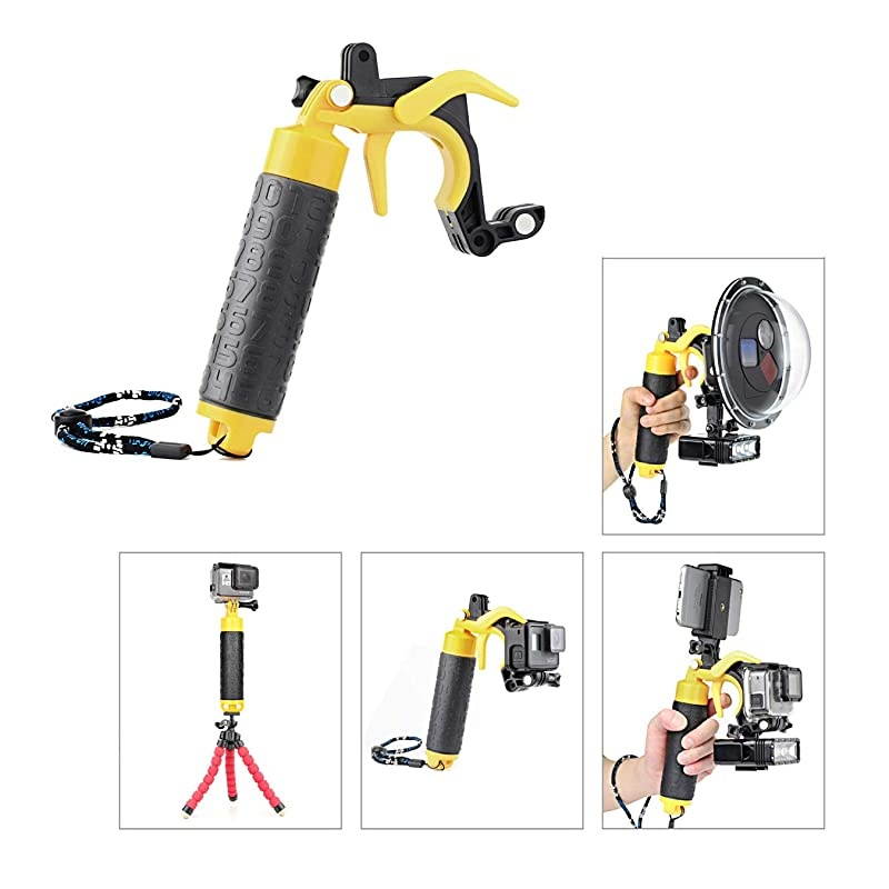 6'' Dome Port Lens with 3 Switchable Filters for GoPro Hero 5 6 Hero 2018 Hero 7 Black with Waterproof Dive Housing Case Floating Hand Grip and Trigger - 60M (196ft) Underwater Photography