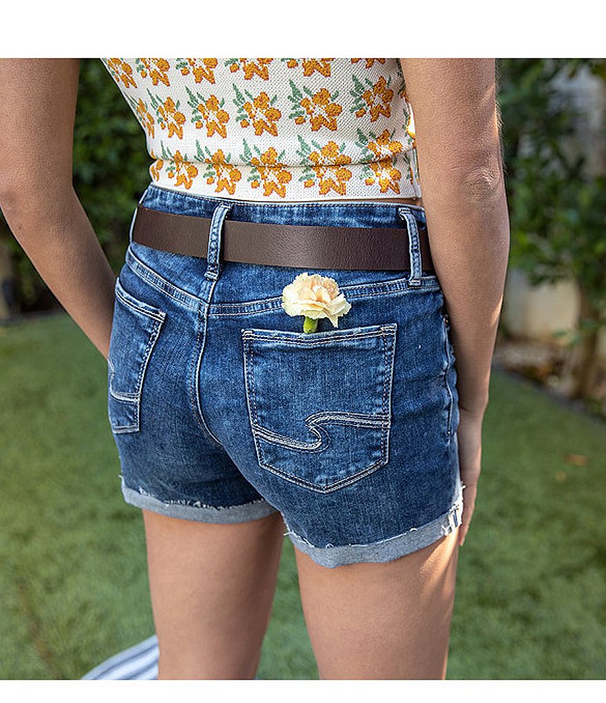 Celebrity Pink High Rise Destructed Frayed Hem Denim Shorts