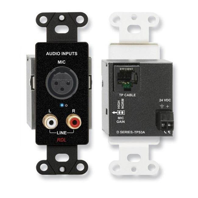 Active 3-Pair Extender (Tx)/Format-A/XLR mic/stereo phono in/Black