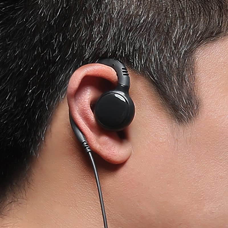 Arrowmax AEH3000M9 Walkie Talkie Two Way Radio Black Headset Earpiece Mic for Motorola D93441 DP4400EX DGP8550EX