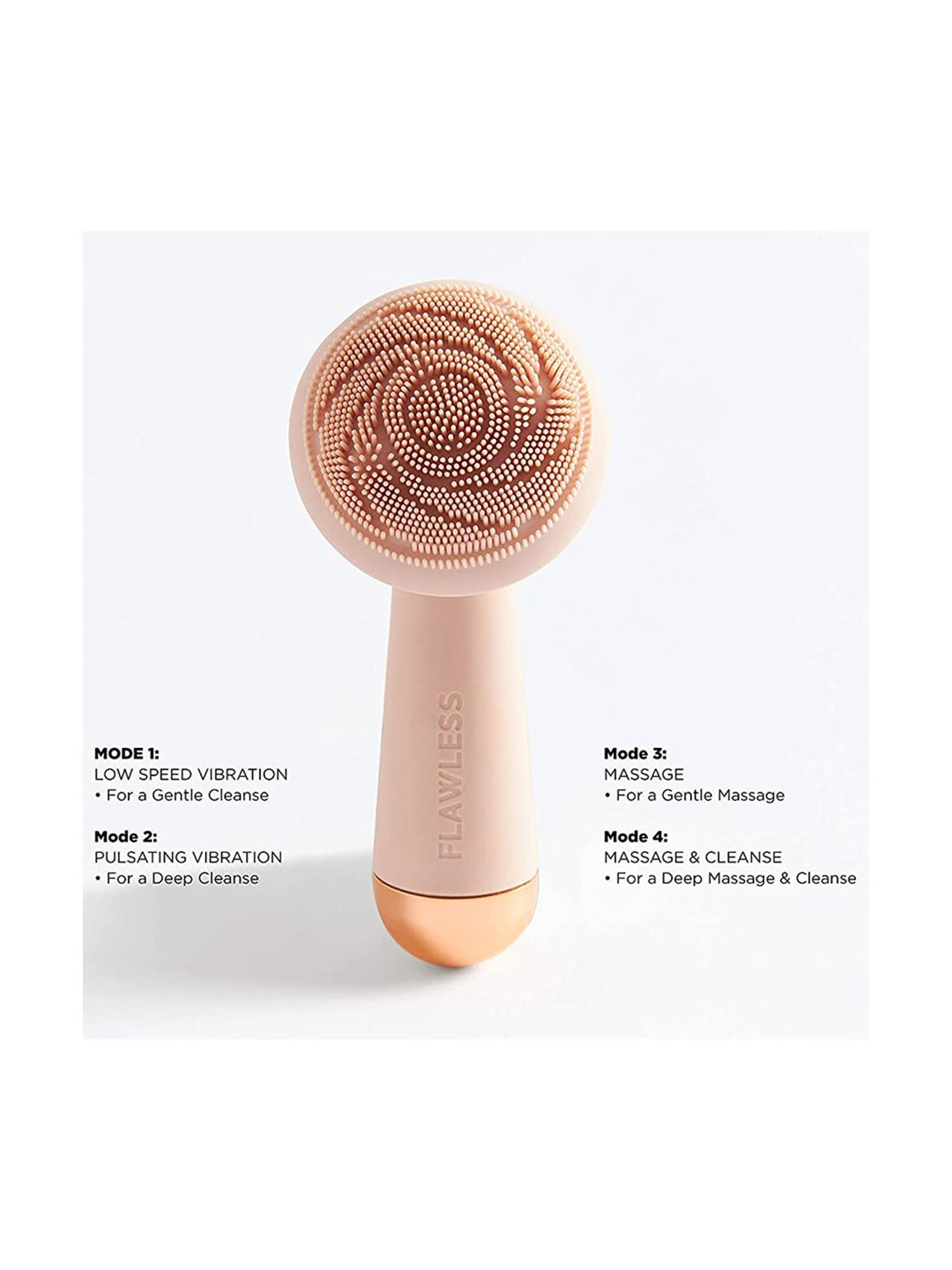 Caresmith Bloom Rose Quartz Gua Sha Face Massage Tool for Women, Battery Powered (Rose Quartz)