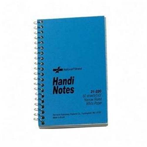 National Wirebound Memo Book Narrow Rule 3 x 5 White 60 Sheets 31220