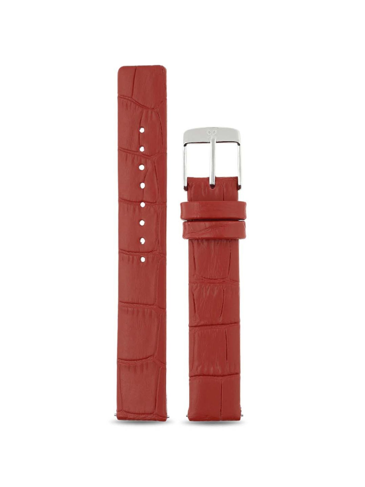 Titan 16 mm Red Genuine Leather Strap for Women