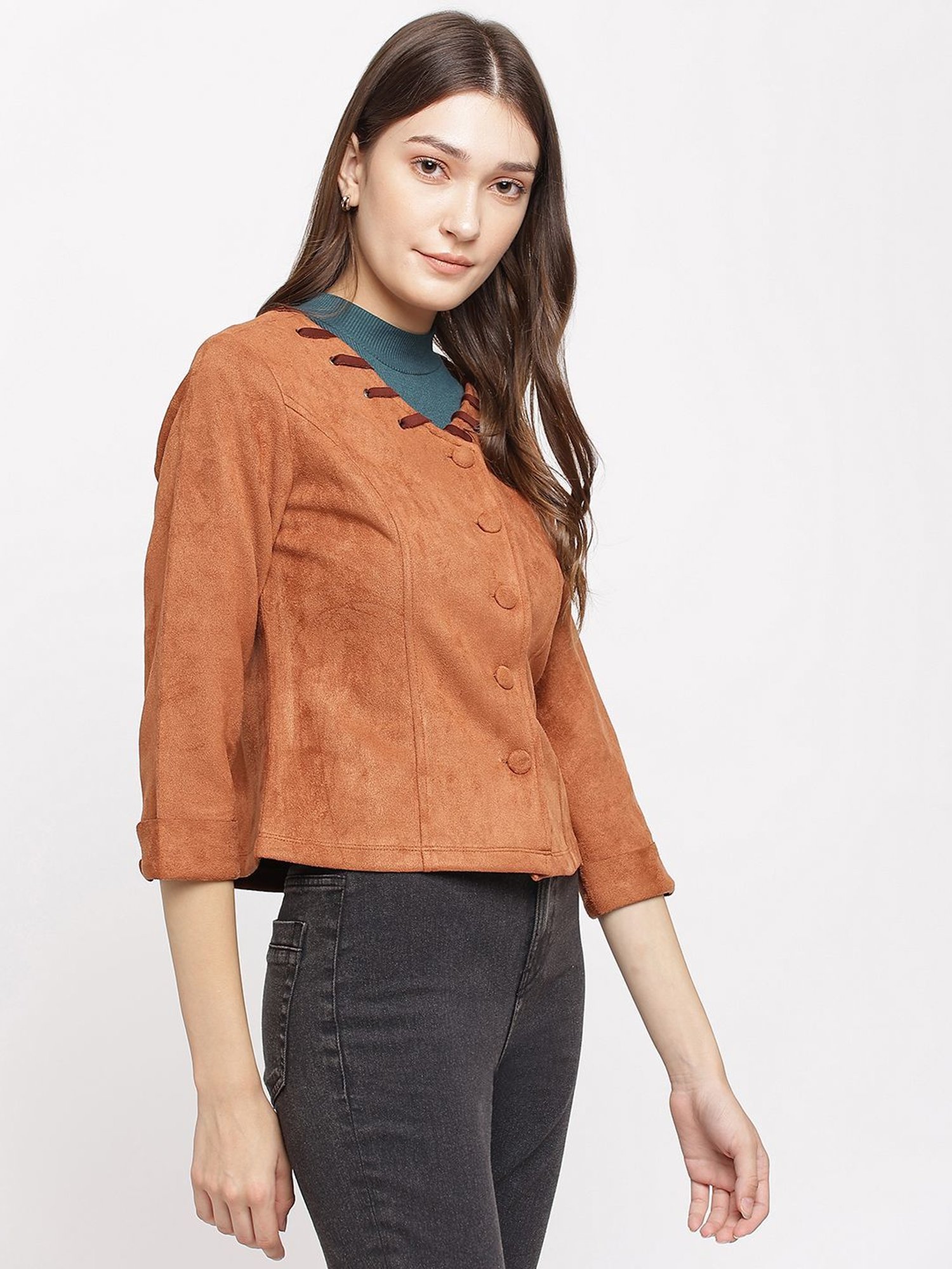 Latin Quarters Brown Regular Fit Top