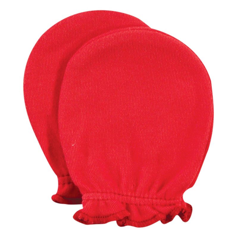 Luvable Friends Baby Cotton Scratch Mittens 4pk, Owl, One Size