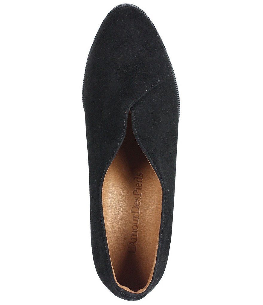 L'Amour Des Pieds Jesicca Suede Block Heel Shooties