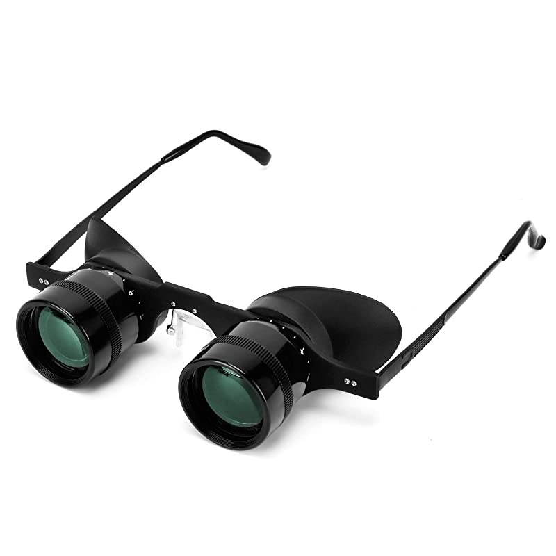 HandsFree Binocular Glasses for Fishing Bird Watching Sports Concerts Theater Opera TV Sight Seeing HandsFree Opera Glasses for Adults Kids Green Film OpticsUpgraded