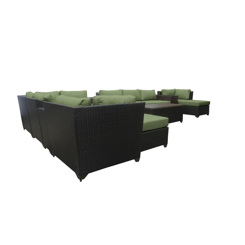 3pc Outdoor Wicker Conversation Set with Sofa Chairs & Table - Crestlive Products