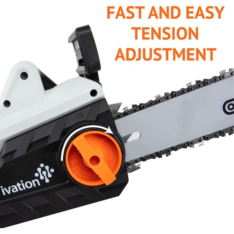 Ivation 16 in. 15.0 AMP Electric Chainsaw with Auto Oiling, Auto Tension and Chain Break, Corded, Powerful Oregon Chain