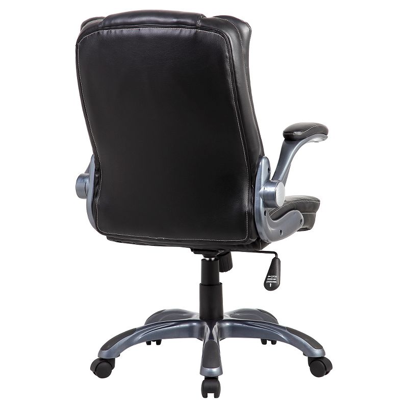 Medium Back Manager Chair with Flip-up Black - Techni Mobili