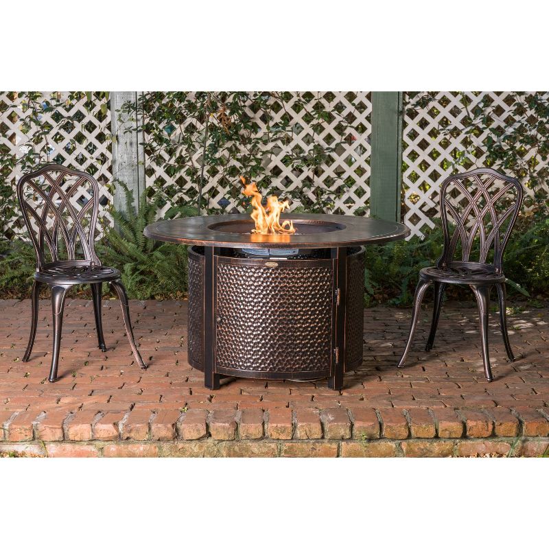 Leeward Hammered Aluminum LPG Fire Pit - Fire Sense