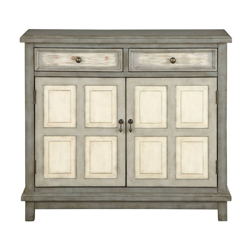 Raney 2 Drawer 2 Door Cupboard Gray - Treasure Trove Accents