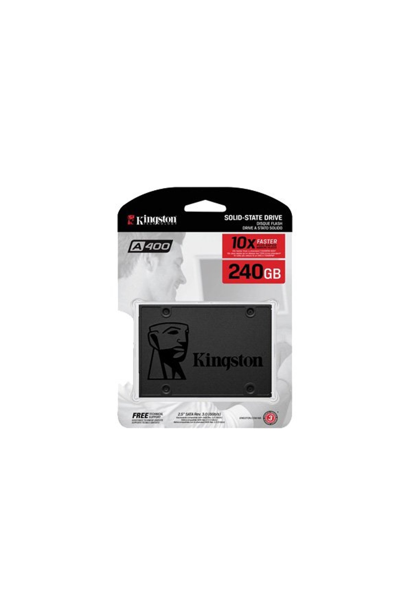 Kingston SSDNow A400 SA400S37 240 GB SATA 2.5 Inch Internal Solid State Drive (Black)