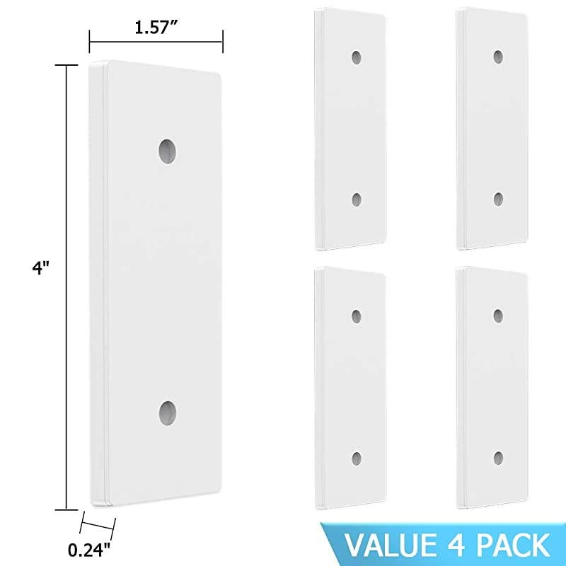 Pack Small Power Strip Holder Surge Protector Wall Mount Self Adhesive Cable Management System for Computer Desk Organize TV Wall Kitchen Entertainment System Home or Office