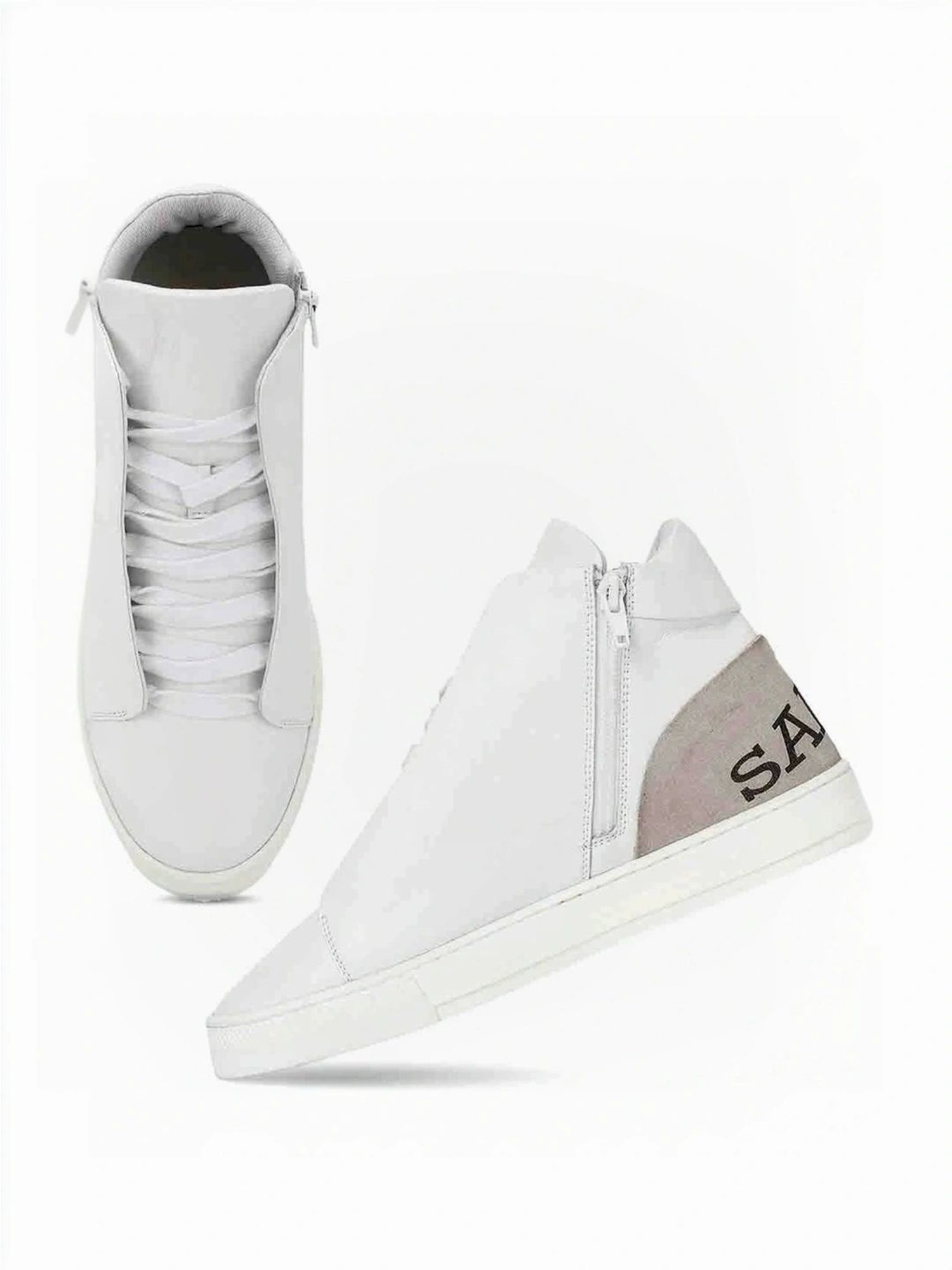 Saint G Men's Milo White Ankle High Sneakers