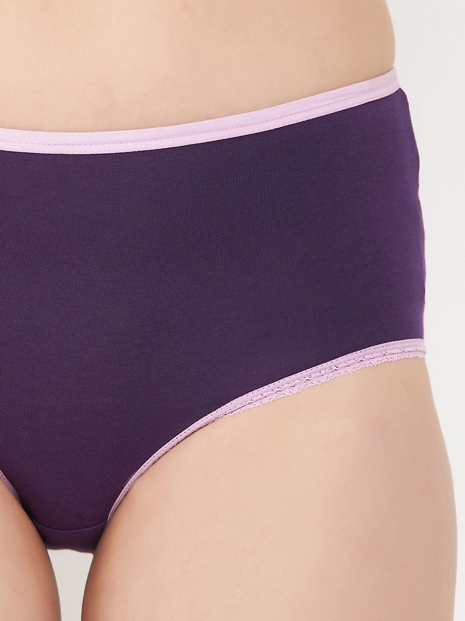Clovia Purple Cotton Hipster Panty