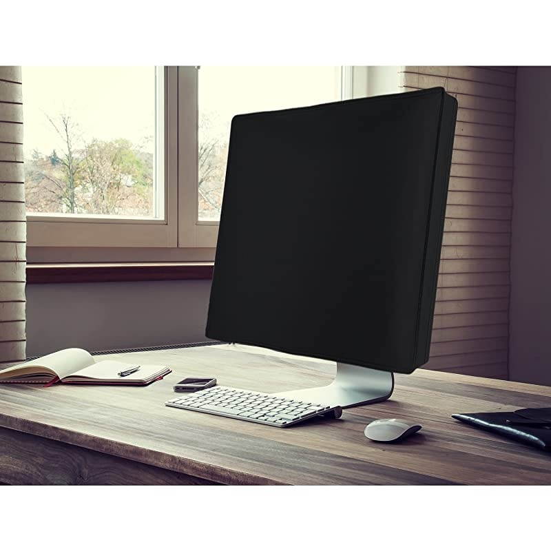 Smooth Nonwoven Monitor Dust Cover for 27 28 29 LED LCD Screens Flat Panel HD Display Size 28W x 18H x 4D Black