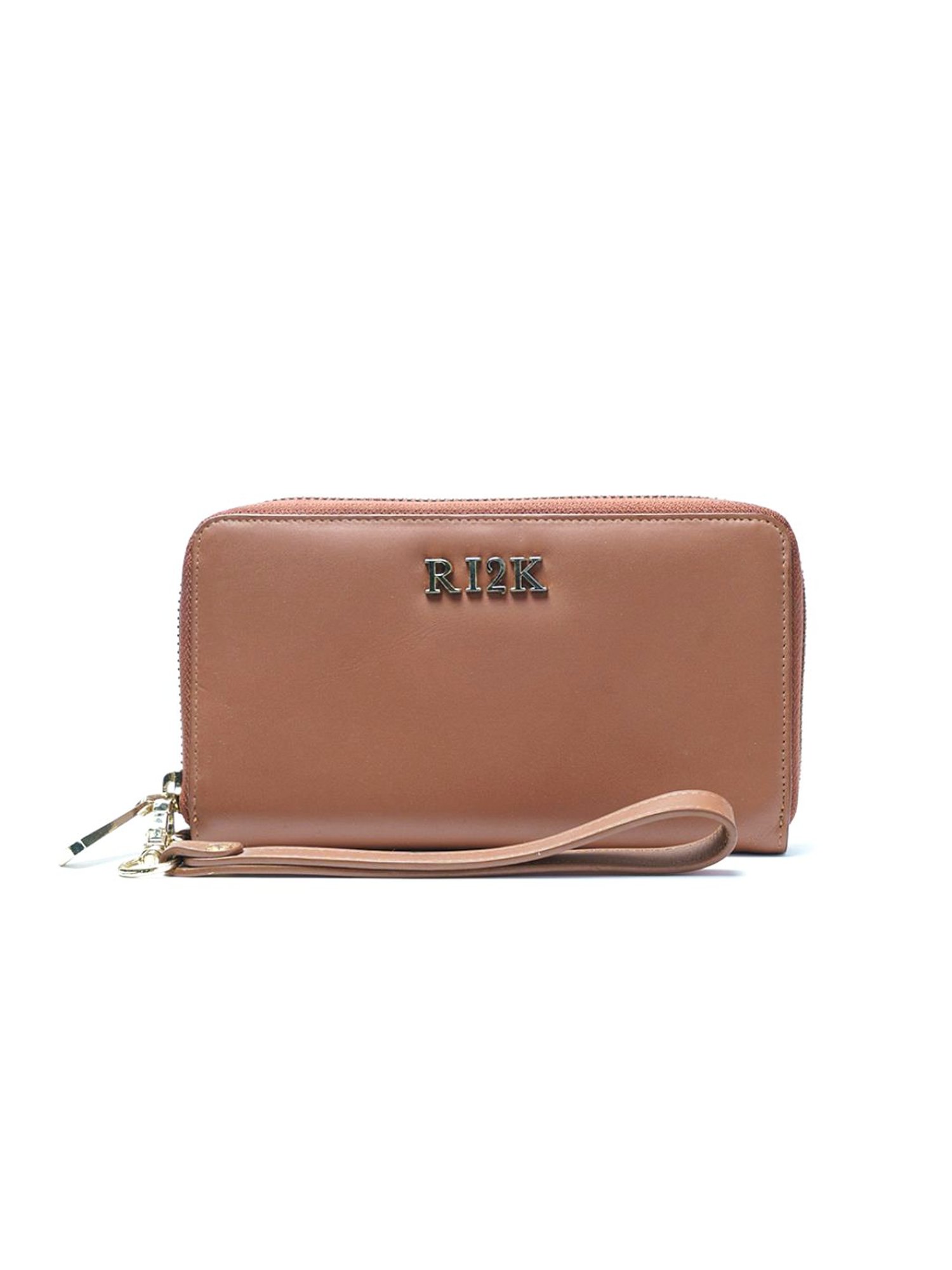 RI2K London Tan Leather Zip around Wallet