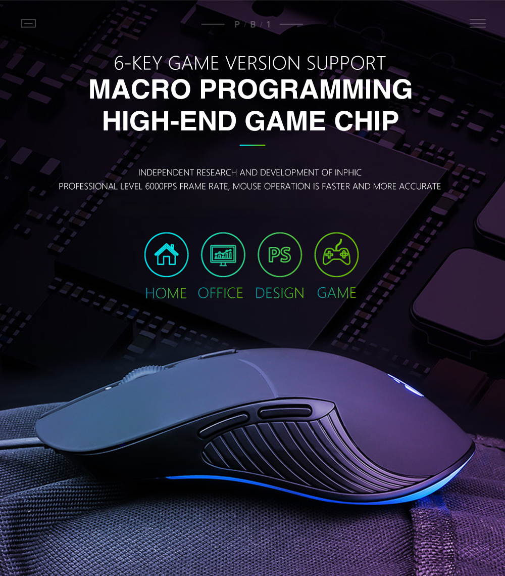 Wired Gaming Mouse 6 Buttons 4000 DPI LED Optical USB Computer Mouse Gamer Mice Gaming Mice For PC laptop