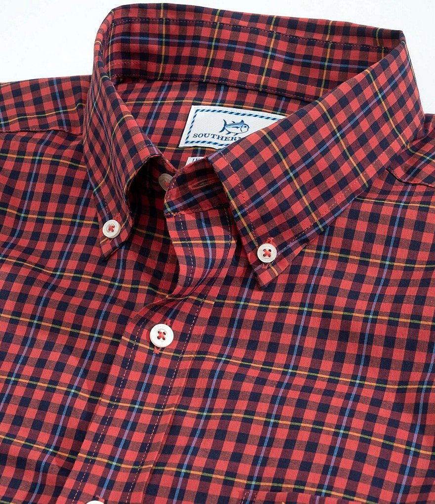 Southern Tide Coastal Passage Boulder Long-Sleeve Woven Plaid Shirt