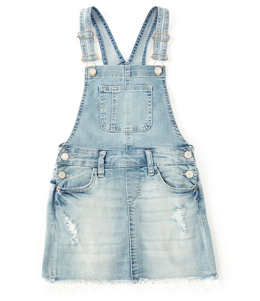 Hippie Girl Big Girls 7-16 Distressed Crochet-Trim Denim Skirtall