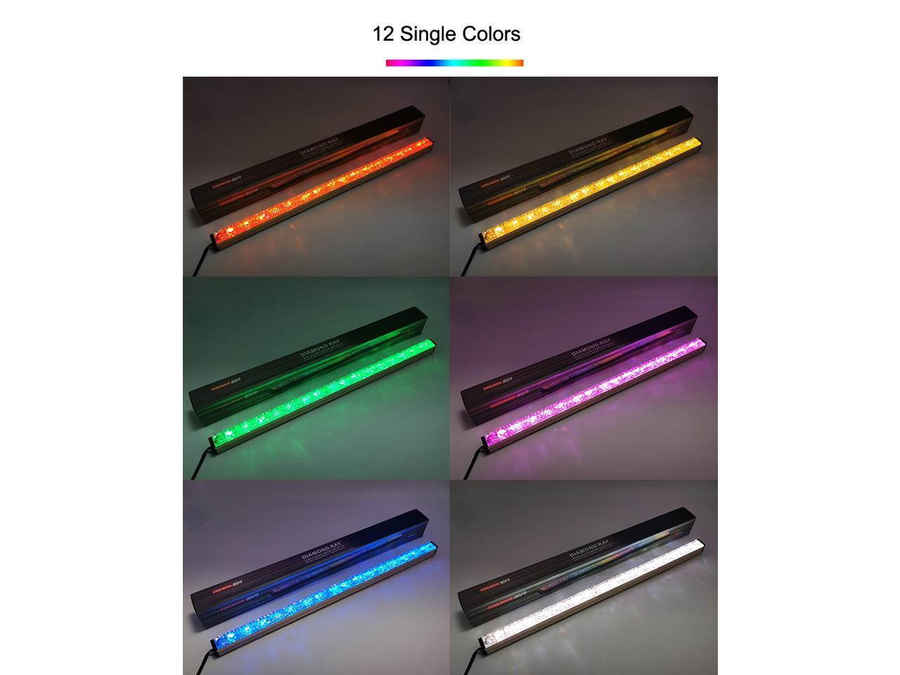 5V 3Pin ARGB Diamond Lighting Bar Strip for Computer Cases Magnetic Paste 10.8-inch