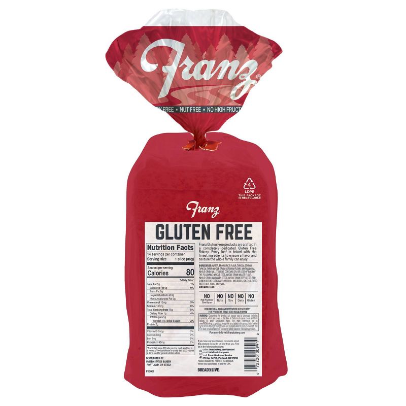 Franz Gluten Free 7 Grain Bread - 18oz
