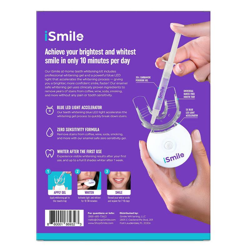 iSmile LED Teeth Whitening Kit White
