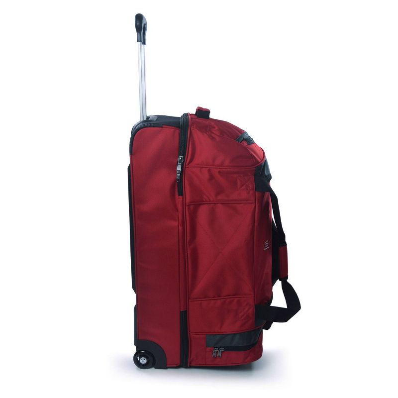 FUL Rig 30" Rolling Duffel Bag - Red/Gray
