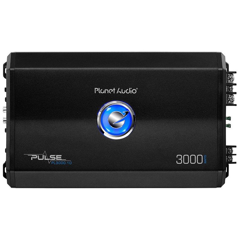 Planet Audio Pulse 3000W 1 Ohm Monoblock Class D Amplifier + Remote (2 Pack)