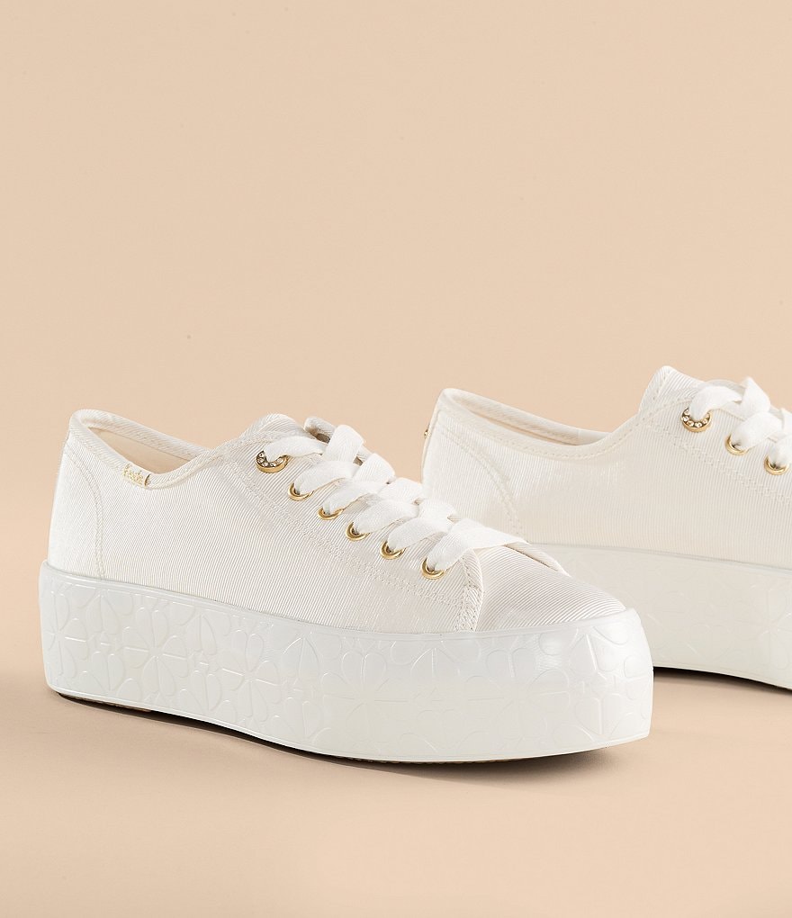 Keds x kate spade new york Triple Up Faille Logo Platform Sneakers