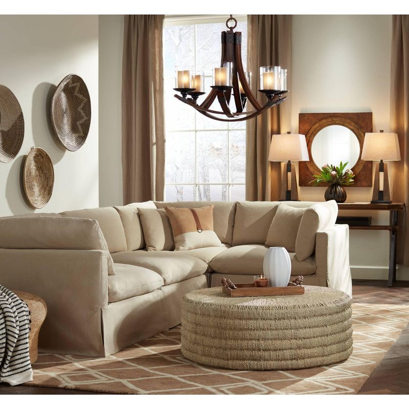 Studio 55D Dupree 8" High Matte Black Ridged Round Bud Porcelain Vase