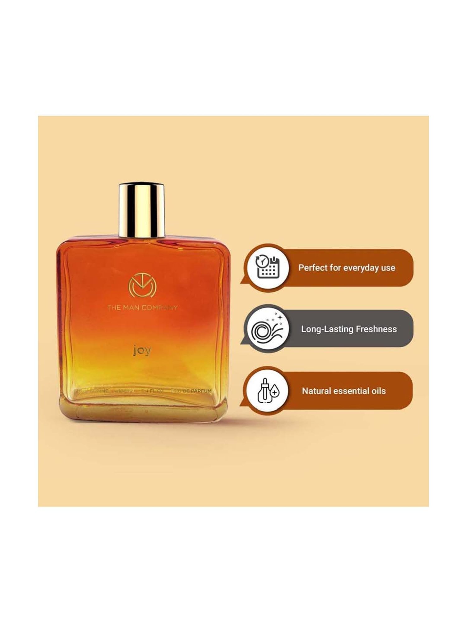 The Man Company Joy EDP For Men Premium Long - Lasting Fragrance for Him Eau De Parfum - 100 ml