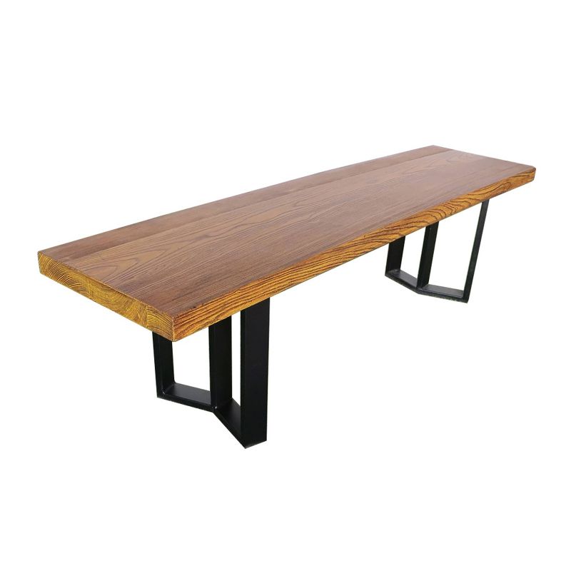 Verona Lightweight Concrete Dining Bench - Brown - Christopher Knight Home