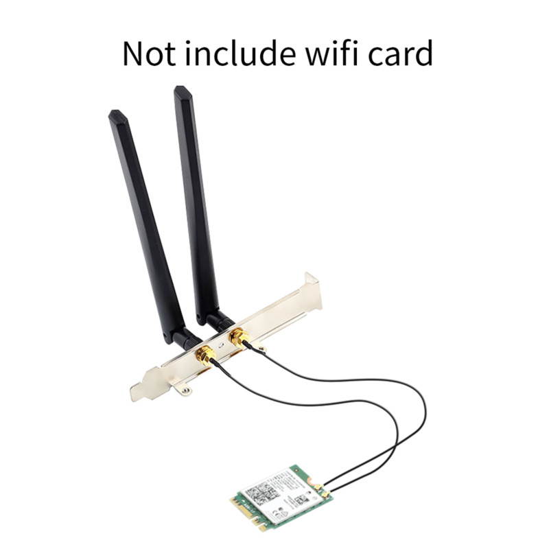 Dual band 5dbi Wireless WiFi Antenna RP-SMA + MHF4/IPX Pigtail Cable Desktop Kit For NGFF M.2 Card Intel AX200 9260 8265 3G/4G Module