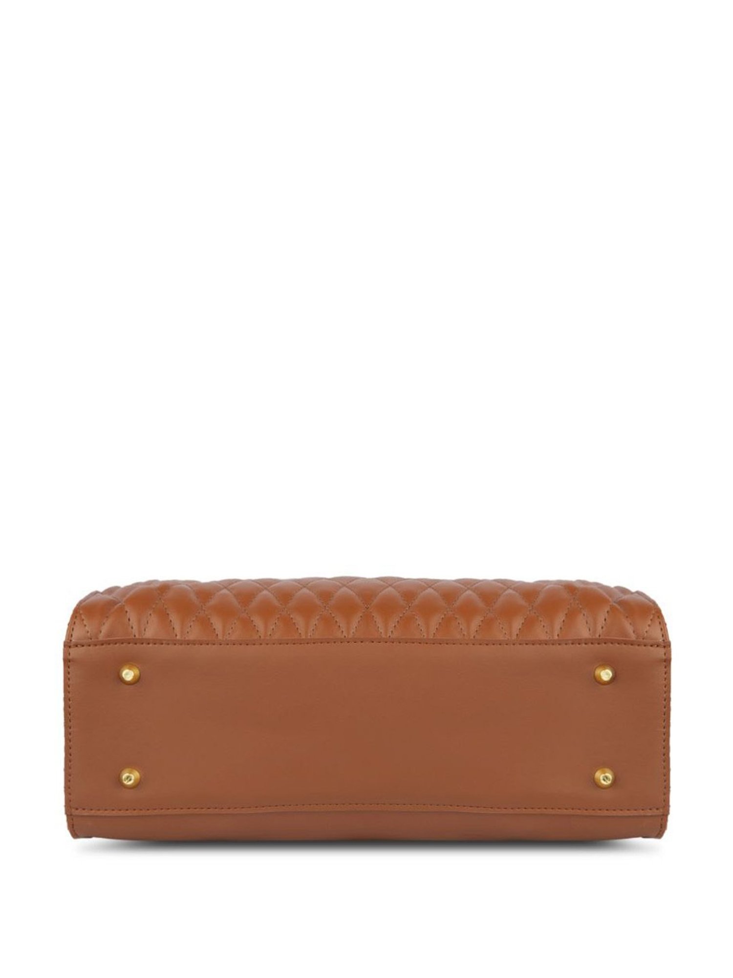 Lavie Stitch Shelly Tan Synthetic Quilted Handbag