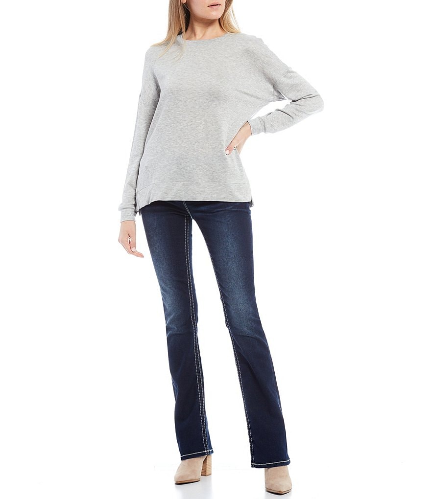 Miss Me Western Fling Distressed Slim Bootcut Jeans