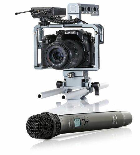 saramonic uwmic9 uhf wireless handheld microphone system with handheld mic with transmitter, receiver unit with camera mount & xlr/3.5mm outputs