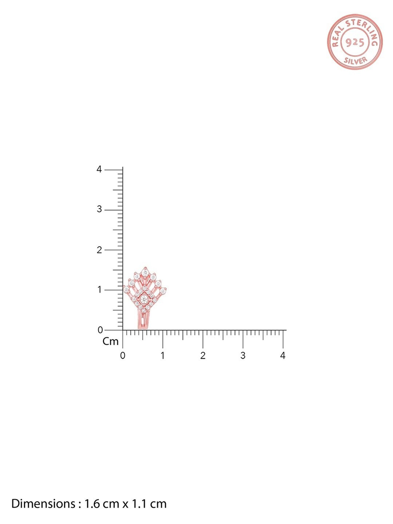 GIVA 92.5 Sterling Silver Rose Gold Twilight Twinkle Hoop Earrings