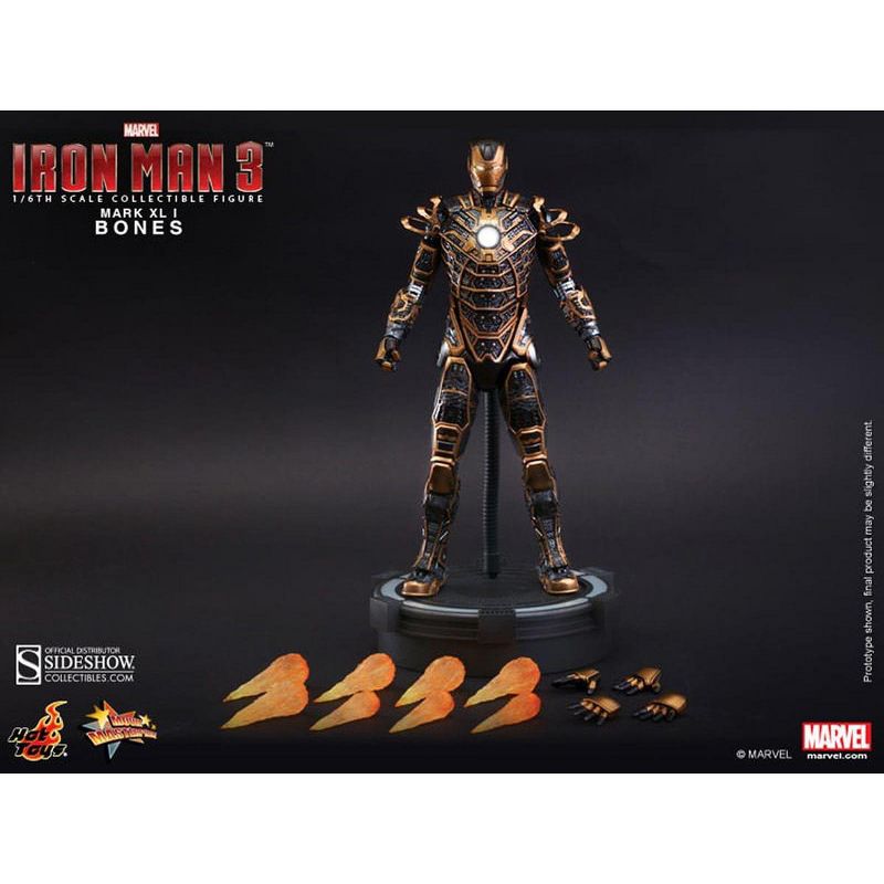 Hot Toys Iron Man 3 Hot Toys 1/6th Scale Action Figure Iron Man Mark 41 "Bones"