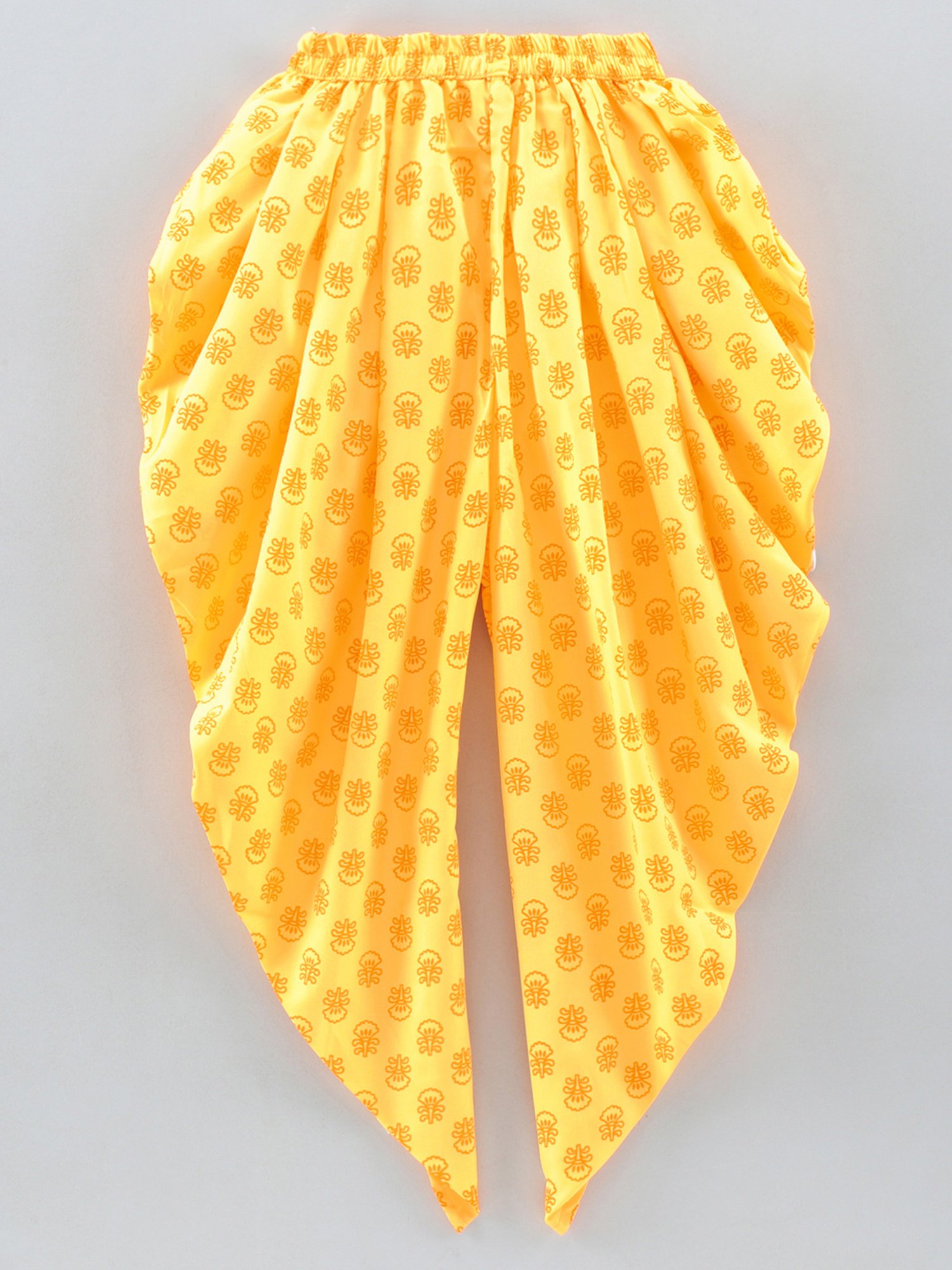 TWISHA Kids Pink & Yellow Embroidered Top with Dhoti