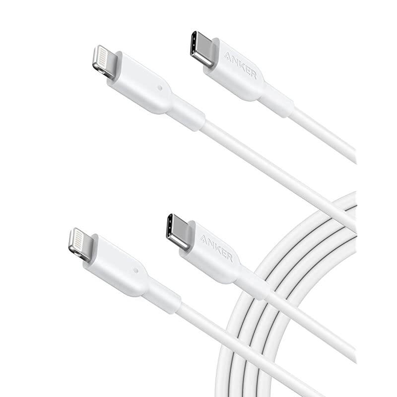 USB C to Lightning Cable 6ft 2Pack Apple MFi Certified Powerline II for iPhone 12 Pro Max 1211 ProXXSXR 8 PlusAirPods Pro Supports Power Delivery White